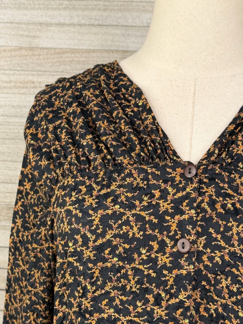 APRIL CORNELL (for Cornell Trading) Vintage 90's Cottage Floral Maxi Dress-Large - Picture 2 of 4